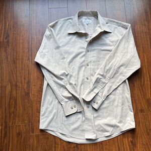 Yves Saint Laurent tan button down dress shirt